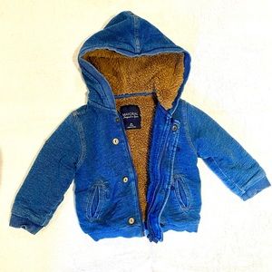 Mayoral Kids Fleece lined denim jacket -9 months